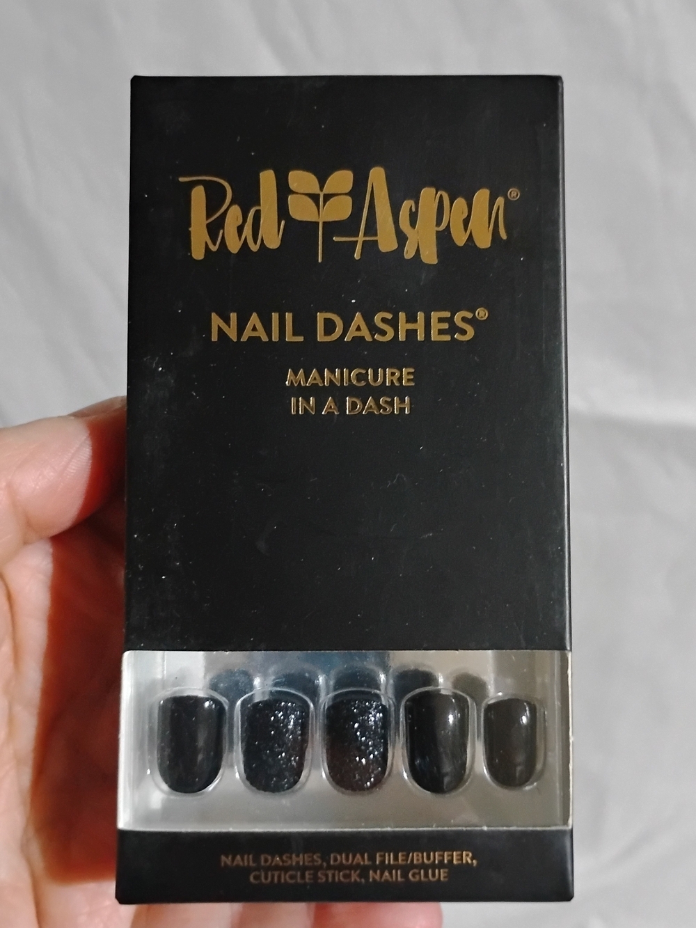 Red Aspen Nail Dashes Black Nail Dashes Manicure Ali's Black Tie Affair NEW